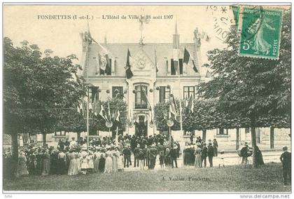 Fondettes  - l'hotel de ville le 18 Aout 1907 jo136