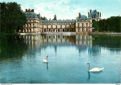 77 - Fontainebleau - Palais de Fontainebleau - L'Etang des Carpes - Cygnes - Flamme Postale de Fontainebleau - CPM - Voi