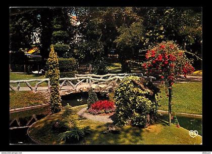 85 - Fontenay le Comte - Le jardin de l'Hôtel de Ville - Le Pont rustique - Fleurs - Flamme Postale de Fontenay le Comte