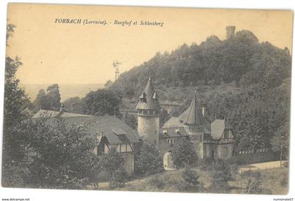 CPA FORBACH - Burghof et Schlossberg - Ed. Stein François, Forbach