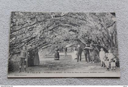 Cpa 1904, Fouras les bains, un coin du parc du casino, berceau naturel, Charente maritime