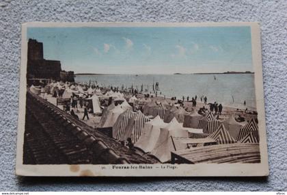 Cpa 1935, Fouras les bains, la plage, Charente maritime 17