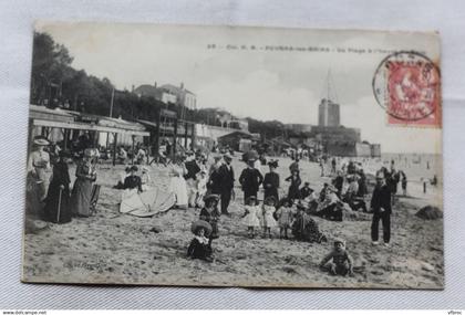 P387, Fouras les Bains, la plage à l'heure du bain, Charente Maritime 17