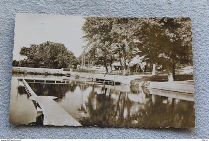 Cpsm 1951, Fourmies, étang des moines , la piscine, Nord 59