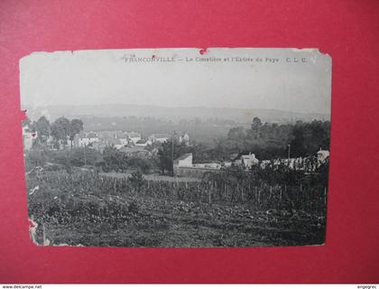 CPA   Franconville   Le Cimetière et l'Entrée du Pays