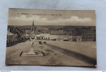 Fruges, vue générale prise de l'hôtel de ville, Pas de Calais 62