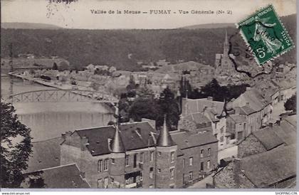 08 - Fumay - Vallée de la Meuse - Vue générale - Voyagé - Dos divisé...