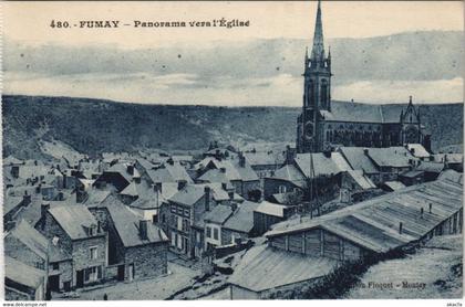 CPA FUMAY - Panorama vers l'Église (135085)