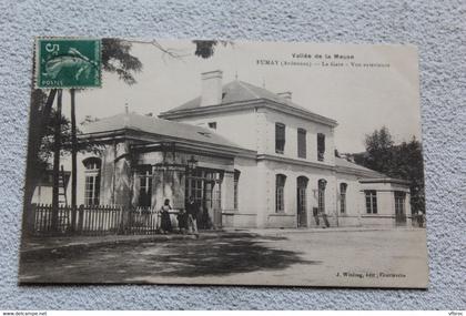 Fumay, la gare, vue extérieure, Ardennes 08