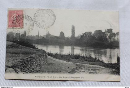 Cpa 1906, Gargenville, la Seine à Rangiport, Yvelines 78