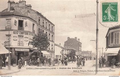 92 - HAUTS DE SEINE - GRÉSILLONS-GENNEVILLIERS - avenue des Grésillons - café-tabacs - superbe - 10240