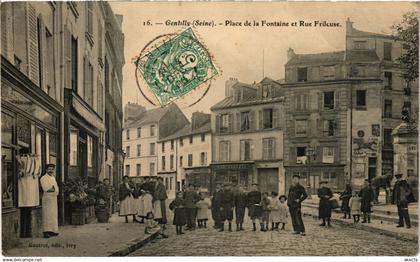 CPA Gentilly Place de la Fontaine Rue Frileuse (1391533)