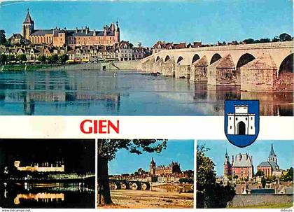 45 - Gien - Multivues - Blasons - Flamme Postale de Ouzouer sur Loire - CPM - Voir Scans Recto-Verso