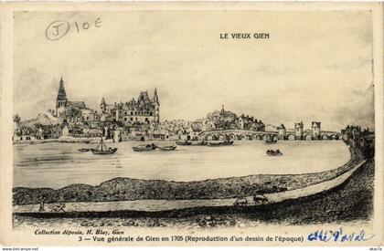 CPA GIEN - Vue générale de GIEN en 1705 (631961)