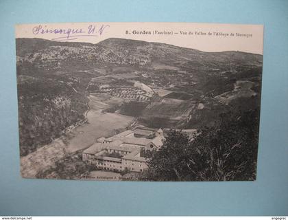 Carte Gordes - Vue du Vallon de l'Abbaye de Sénanque