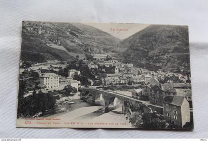 Cpa 1923, gorges du Tarn, sainte Enimie, vue générale sur le Tarn, Lozère 48