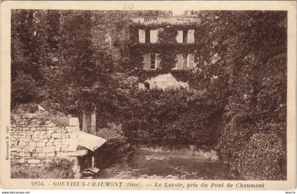 CPA GOUVIEUX - CHAUMONT - Le Lavoir pris du Pont de CHAUMONT (130802)