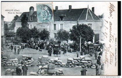 18 - GRACAY - PLACE DU MARCHE