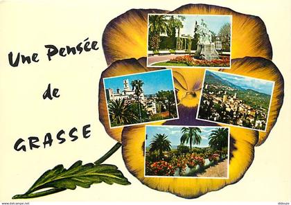 06 - Grasse - Multivues - Une Pensée de Grasse - Fleurs - CPM - Carte Neuve - Voir Scans Recto-Verso