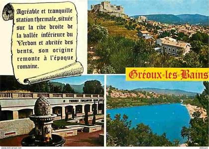 04 - Gréoux les Bains - Multivues - Flamme Postale de Gréoux les Bains - CPM - Voir Scans Recto-Verso