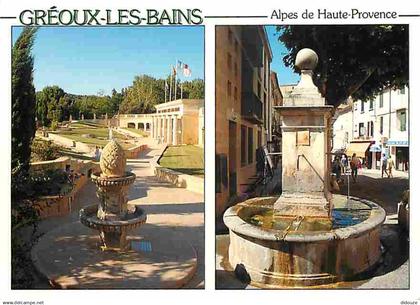 04 - Gréoux les Bains - Multivues - Vieille Fontaine - Flamme Postale de Gréoux les Bains - CPM - Voir Scans Recto-Verso