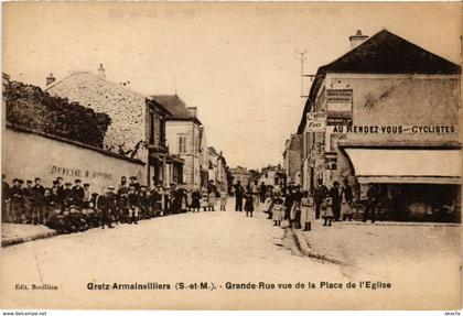 CPA GRETZ-ARMAINVILLIERS - Grande-Rue vue de la Place de (249842)