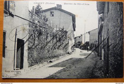 Grigny. Montée de Bât-d'Ane. -Timbre Tax.