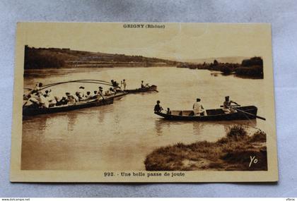 Grigny, une belle passe de joute, Rhône 69