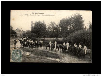 56 - GUER - COËTQUIDAN - Manoeuvres - militaires - militaria - moulin