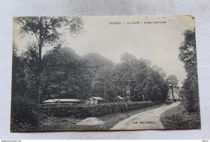 Cpa 1917, Guines, la forêt, allée d'arrivée, Pas de Calais 62