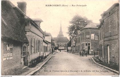 CPA carte postale France Harcourt  Rue principale 1908  VM60493ok