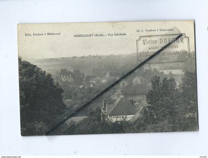 CPA  - Hébécourt  (Eure) - Vue générale  (Cachet:Victor Dufour Agent Municipal Hébécourt par Mainneville(Eure)