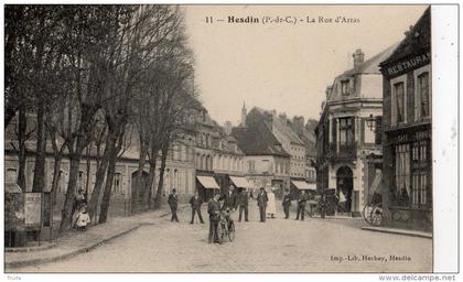 HESDIN LA RUE D'ARRAS ANIMEE