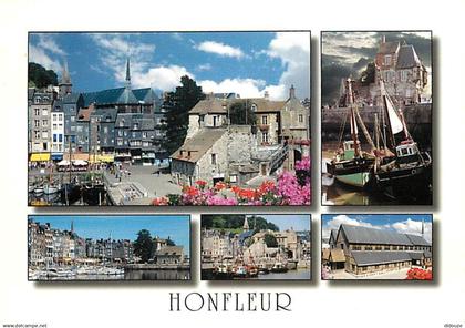 14 - Honfleur - Multivues - Flamme Postale de Honfleur - CPM - Voir Scans Recto-Verso