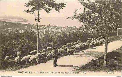 14 - Houlgate - La Route de Villers et Vue sur Houlgate - Animée - Moutons - CPA - Voir Scans Recto-Verso