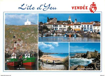 85 - Ile d'Yeu - Multivues - Bateaux - Flamme Postale de l'Ile d'Yeu - CPM - Voir Scans Recto-Verso