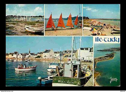 29 - Ile Tudy - Multivues - Plages - Bateaux - Voile - Flamme Postale - Voir Scans Recto Verso