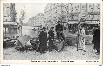 CPA Inondations PARIS 1910 Rue de Lyon (972248)