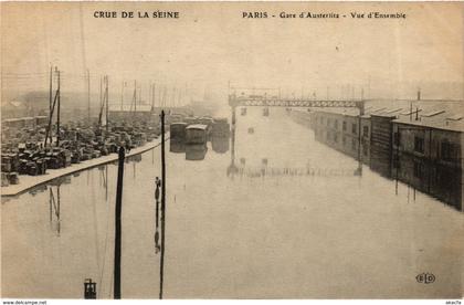 CPA Paris 13e Paris-Crue de la Seine-Paris-Gare d'Austerlitz (311304)
