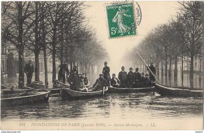 Inondations de Paris (Janvier 1910) - Avenue Montaigne