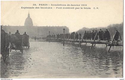 Inondations de Paris (Janvier 1910) - Esplanade des Invalides