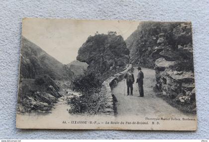 H677, Cpa 1929, Itxassou, la route du Pas de Roland, Pyrénées atlantiques 64