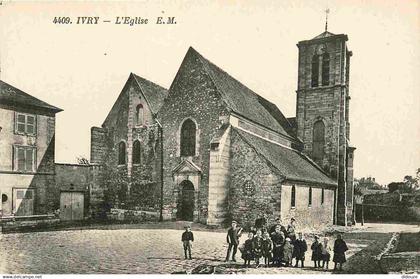 94 - Ivry sur Seine - L'Eglise - Animée - CPA - Voir Scans Recto-Verso