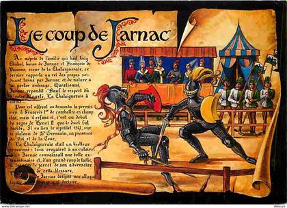 16 - Jarnac - Le coup de Jarnac - illustration d'Hommes en armures - CPM - Voir Scans Recto-Verso