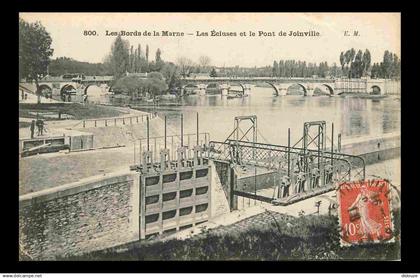 94 - Joinville le Pont - Le Bords de la Marne - Les Écluses et le Pont de Joinville - Correspondance - CPA - Oblitératio