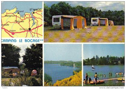 Carte Postale 22. Jugon-les-Lacs  camping du Bocage trés beau plan