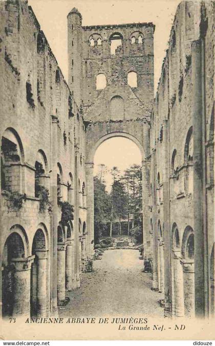 76 - Jumieges - Abbaye de Jumièges - La Grande Nef - CPA - Voir Scans Recto-Verso