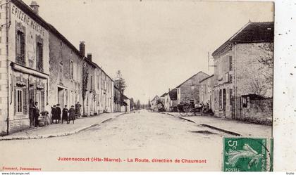 JUZENNECOURT LA ROUTE DIRECTION DE CHAUMONT