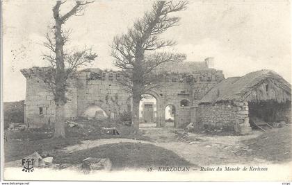 CPA Kerlouan Ruines du Manoir de Kerivoas