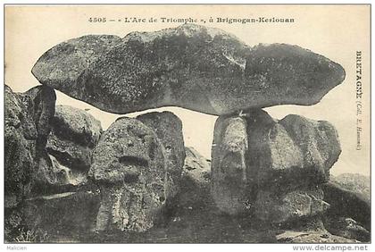 - finistere - ref- D187 - brignogan kerlouan - " l arc de triomphe " - dolmen - carte bon etat -